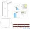 Radaway Modo New IV kabina Walk-in 110x80 szkło przejrzyste 389614-01-01/389084-01-01